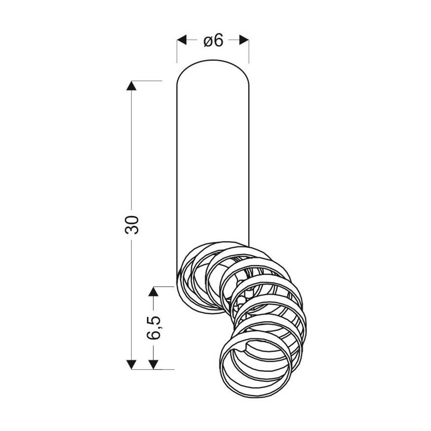 Прикрепен полилей TUBA 1xGU10/50W/230V черна
