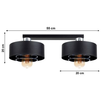 Прикрепен полилей VEST 2xE27/60W/230V
