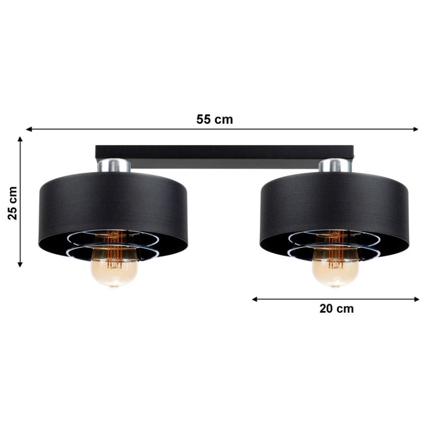 Прикрепен полилей VEST 2xE27/60W/230V