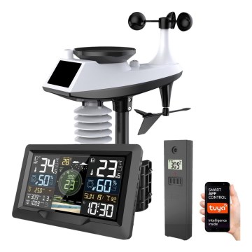 Професионална метеорологична станция с цветен LCD дисплей 5V/2xAA + 3xAA + 2xAA Wi-Fi Tuya