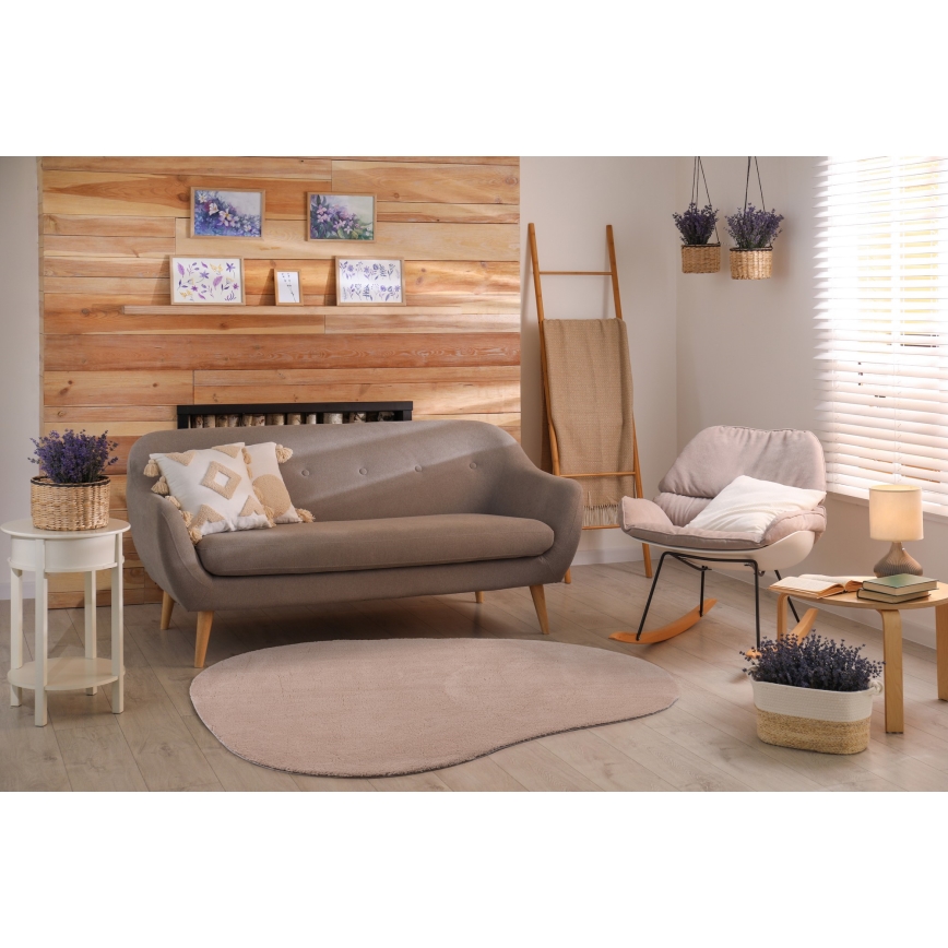 Противохлъзгащ килим LOREN 120x170 см бежов