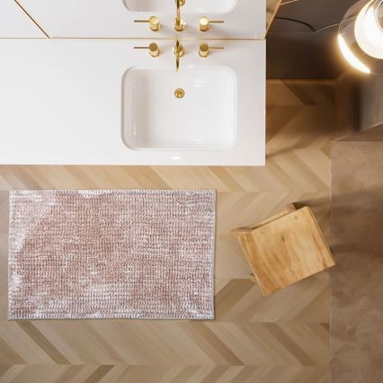 Противохлъзгащо килимче за баня CHENILLE 50x80 см бежово