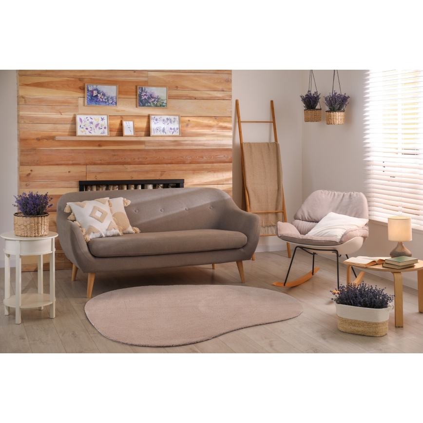 Противоплъзгащ килим LOREN 160x230 см бежов