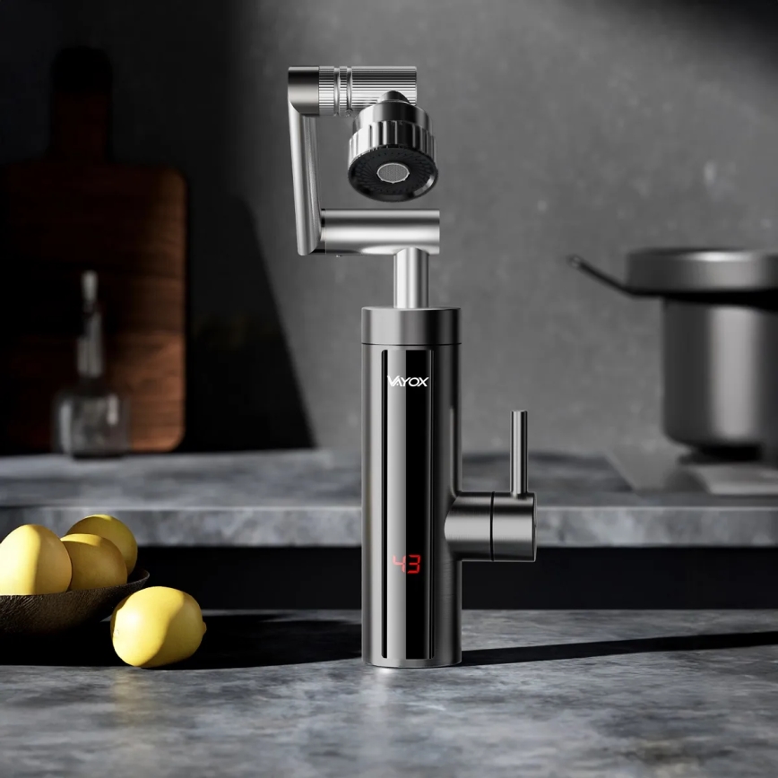 Проточен бойлер с LED дисплей 3000W/230V IPX4 антрацит