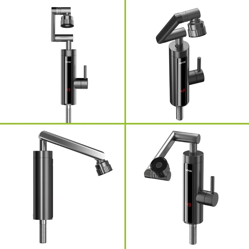 Проточен бойлер с LED дисплей 3000W/230V IPX4 антрацит