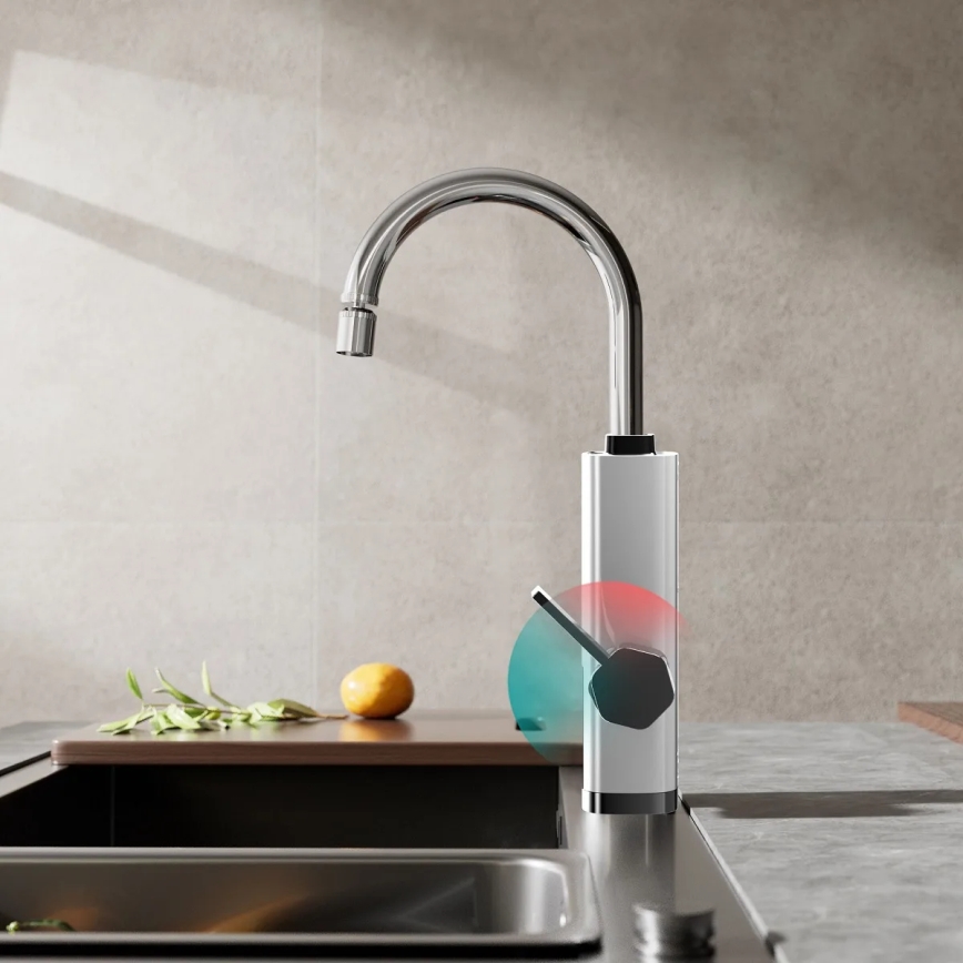 Проточен бойлер с LED дисплей 3000W/230V IPX4 бял