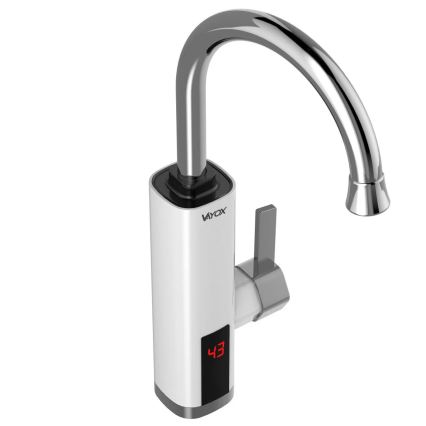 Проточен бойлер с LED дисплей 3000W/230V IPX4 бял