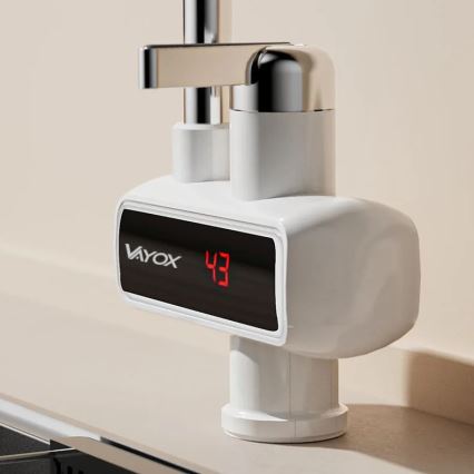 Проточен бойлер с LED дисплей 3000W/230V IPX4 бял