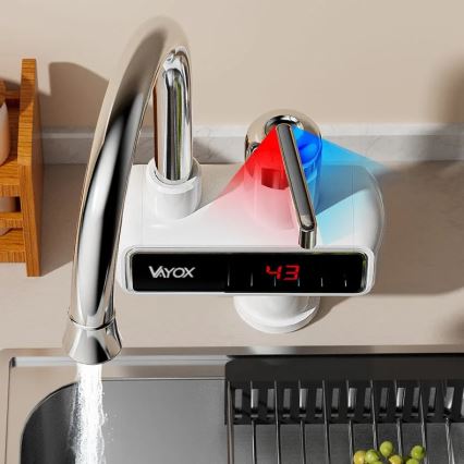 Проточен бойлер с LED дисплей 3000W/230V IPX4 бял