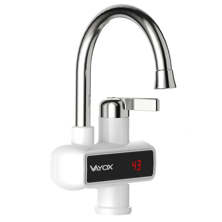 Проточен бойлер с LED дисплей 3000W/230V IPX4 бял