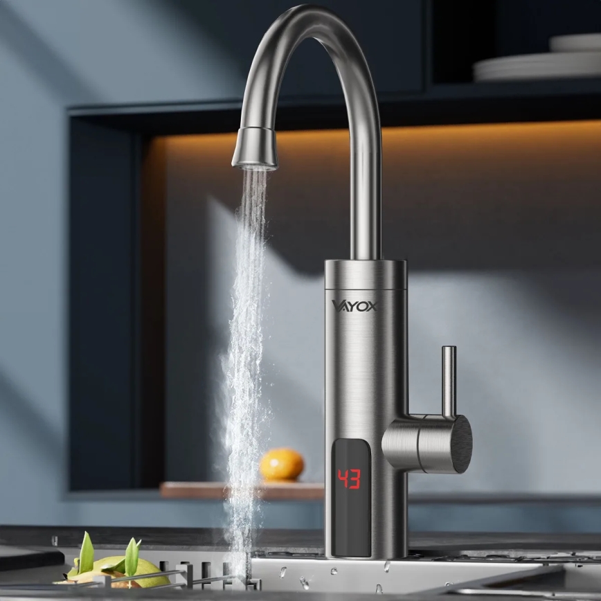 Проточен бойлер с LED дисплей 3000W/230V IPX4 неръждаем