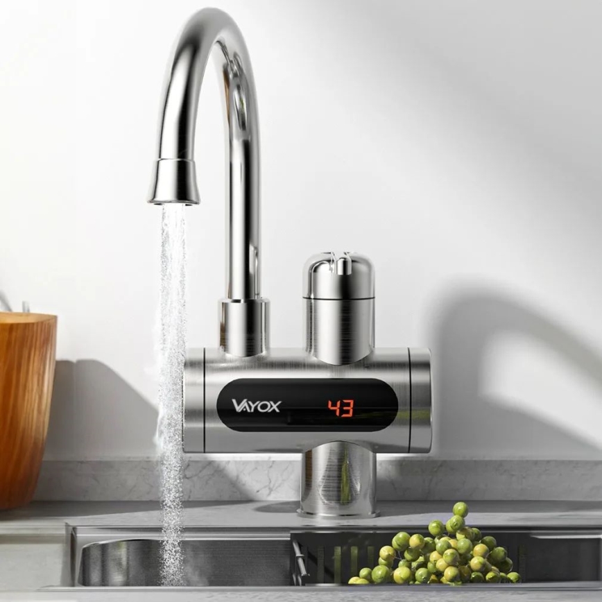 Проточен бойлер с LED дисплей 3000W/230V IPX4 неръждаем