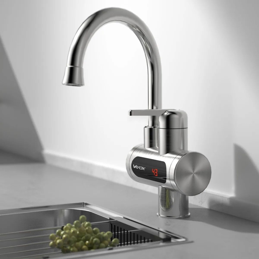 Проточен бойлер с LED дисплей 3000W/230V IPX4 неръждаем