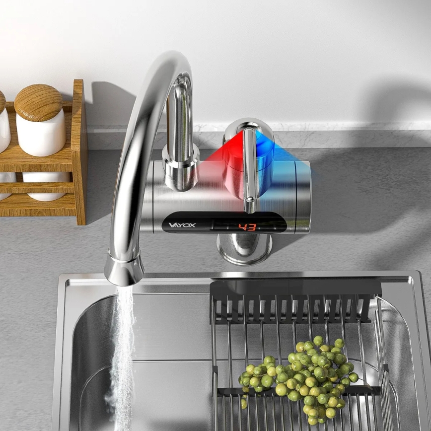 Проточен бойлер с LED дисплей 3000W/230V IPX4 неръждаем