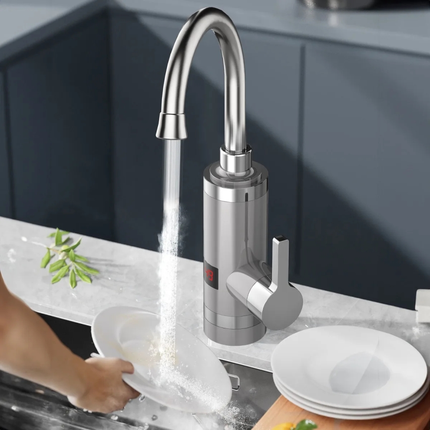 Проточен бойлер с LED дисплей 3000W/230V IPX4 неръждаем