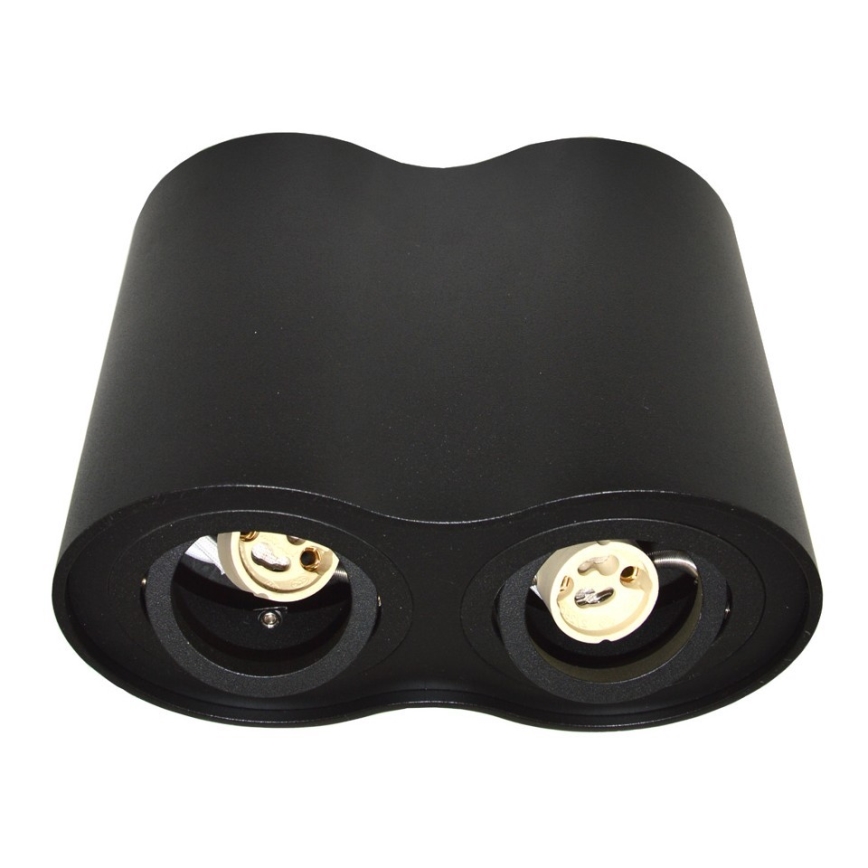 Прожектор, луна SIROCO 2xGU10/30W/230V черна