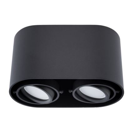 Прожектор, луна SIROK 2xGU10/30W/230V черна