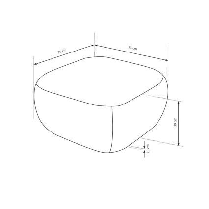 Пуф OLBIA 75x75 см бежов