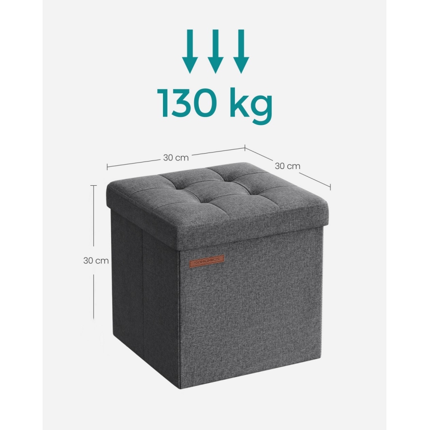 Пуф SULTAN 30x30 см сив
