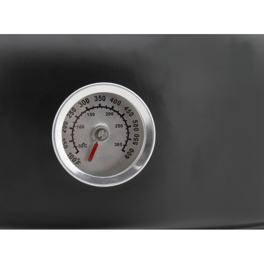 Пушен грил на въглища 3в1 черен