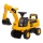 Push автомобил екскаватор CAT 2xAA жълти/черен