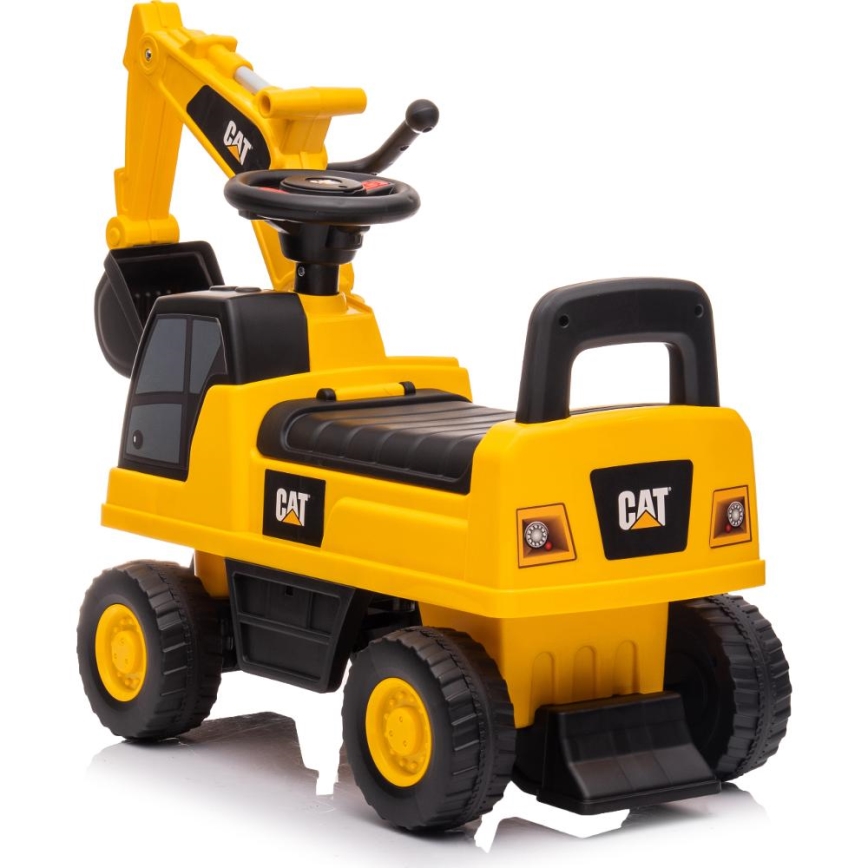 Push автомобил екскаватор CAT 2xAA жълти/черен