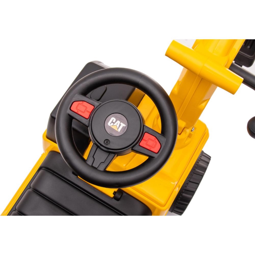 Push автомобил екскаватор CAT 2xAA жълти/черен