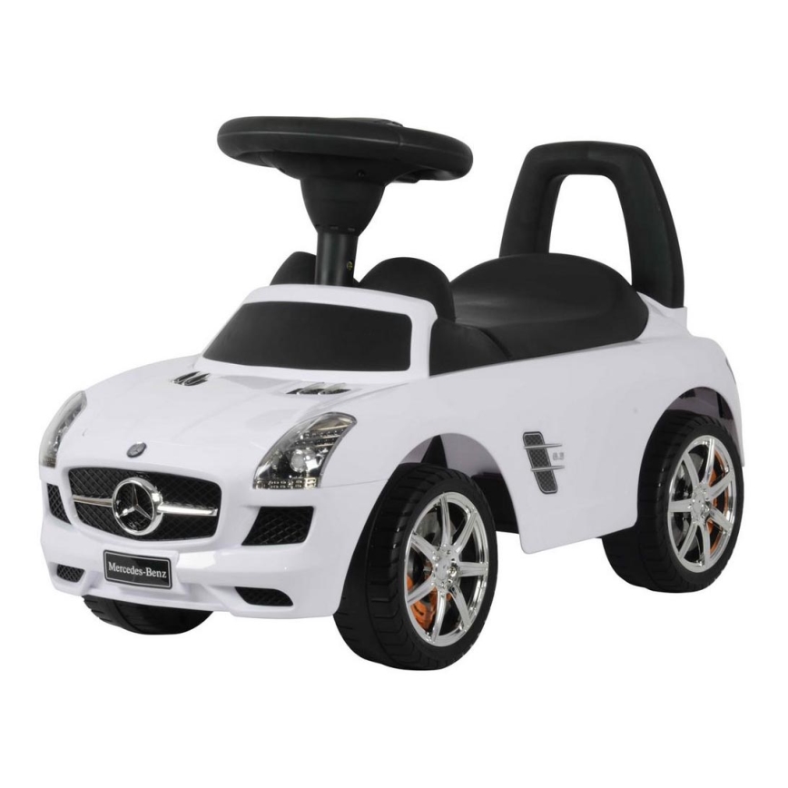 Push автомобил Mercedes 2xAA бял/черен
