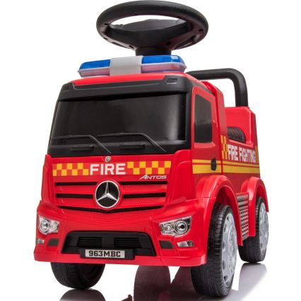 Push автомобил Mercedes Пожарникарски автомобил 2xAA червен