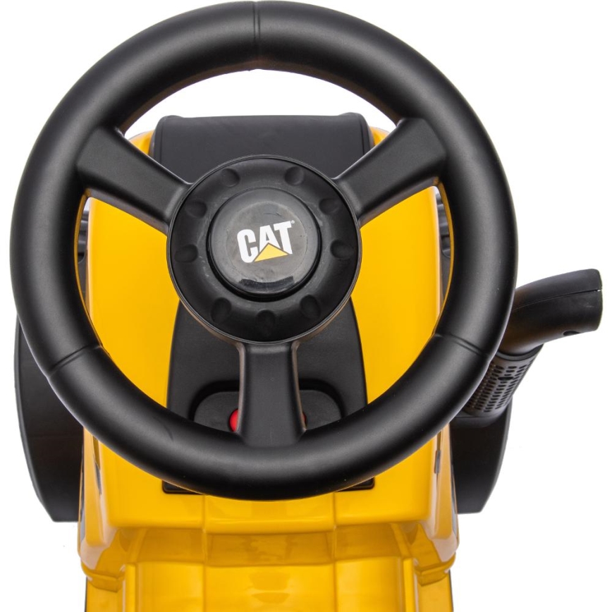Push автомобил трактор CAT 2xAA жълти/черен