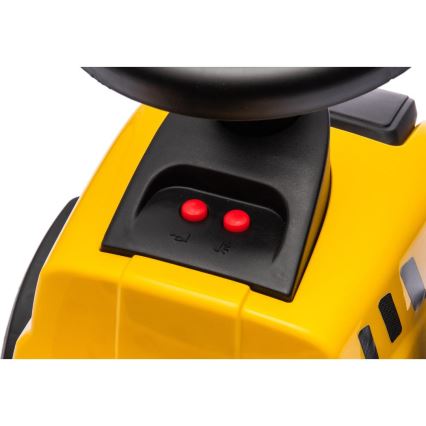 Push автомобил трактор CAT 2xAA жълти/черен