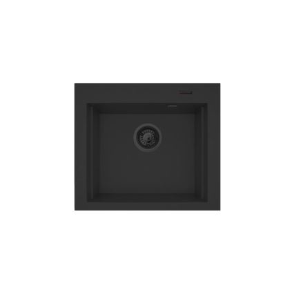 Pyramis 070169001_2 - Кухненска мивка с дъска за рязане SIROS 57x51,5 см + смесител за мивка гранит/черен