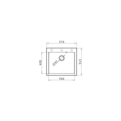 Pyramis 070169001_2 - Кухненска мивка с дъска за рязане SIROS 57x51,5 см + смесител за мивка гранит/черен