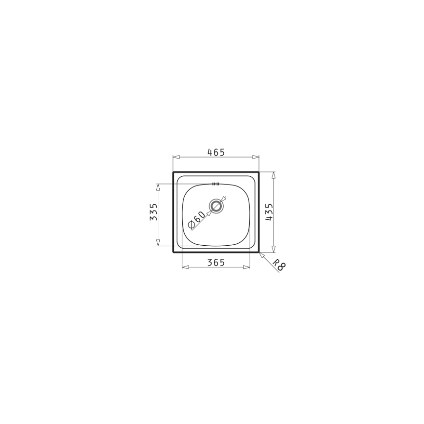 Pyramis 100139601 - Кухненска мивка E33 46,5x43,5 см сатен