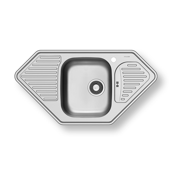 Pyramis 108760801 - Ъглова кухненска мивка MEDUSA CORNER 95x50 см