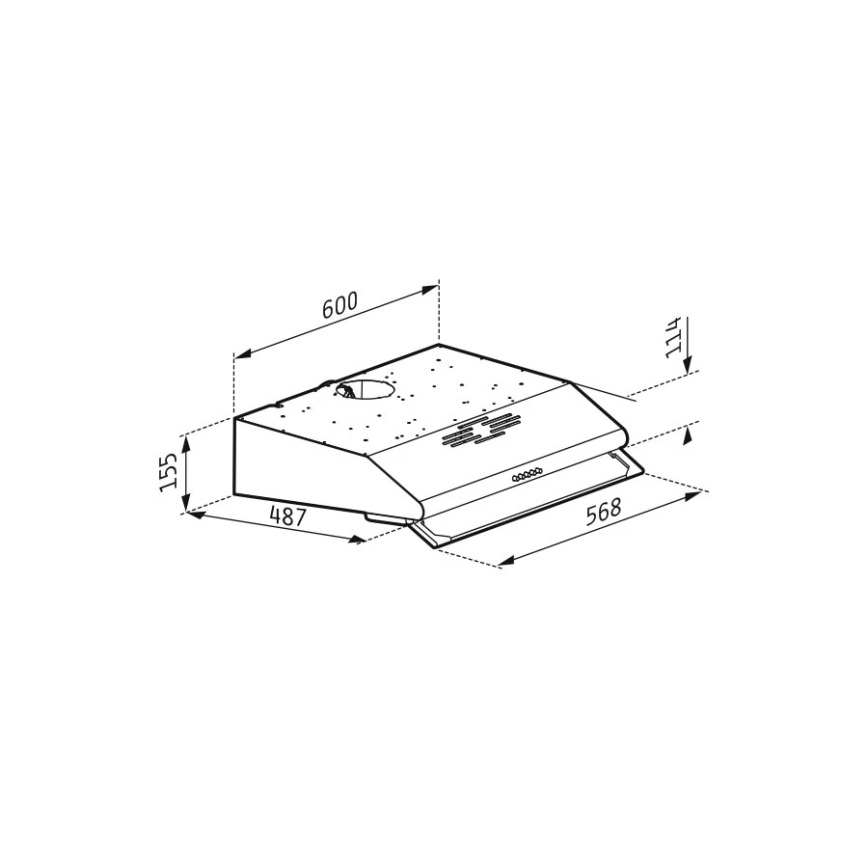 Pyramis 65029502 - Абсорбатор с два мотора STANDARD 60 см неръждаем