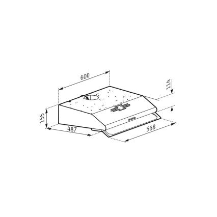 Pyramis 65029502 - Аспиратор с два мотора STANDARD 60 см неръждаема стомана