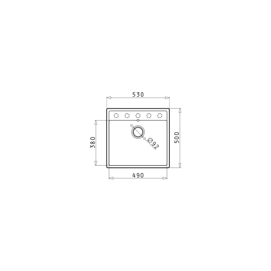 Pyramis 70058401 - Кухненска мивка CAMEA 50x53 см гранит/сив