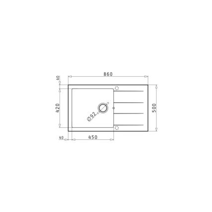 Pyramis 70107111 - Кухненска мивка ATHLOS 86x50 см гранит/черен