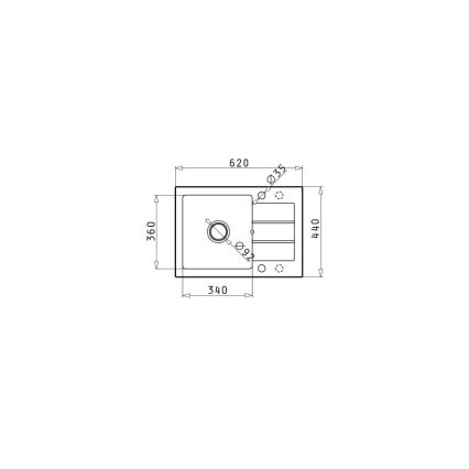 Pyramis 70166001 - Кухненска мивка NEXT 62x44 см гранит/сив
