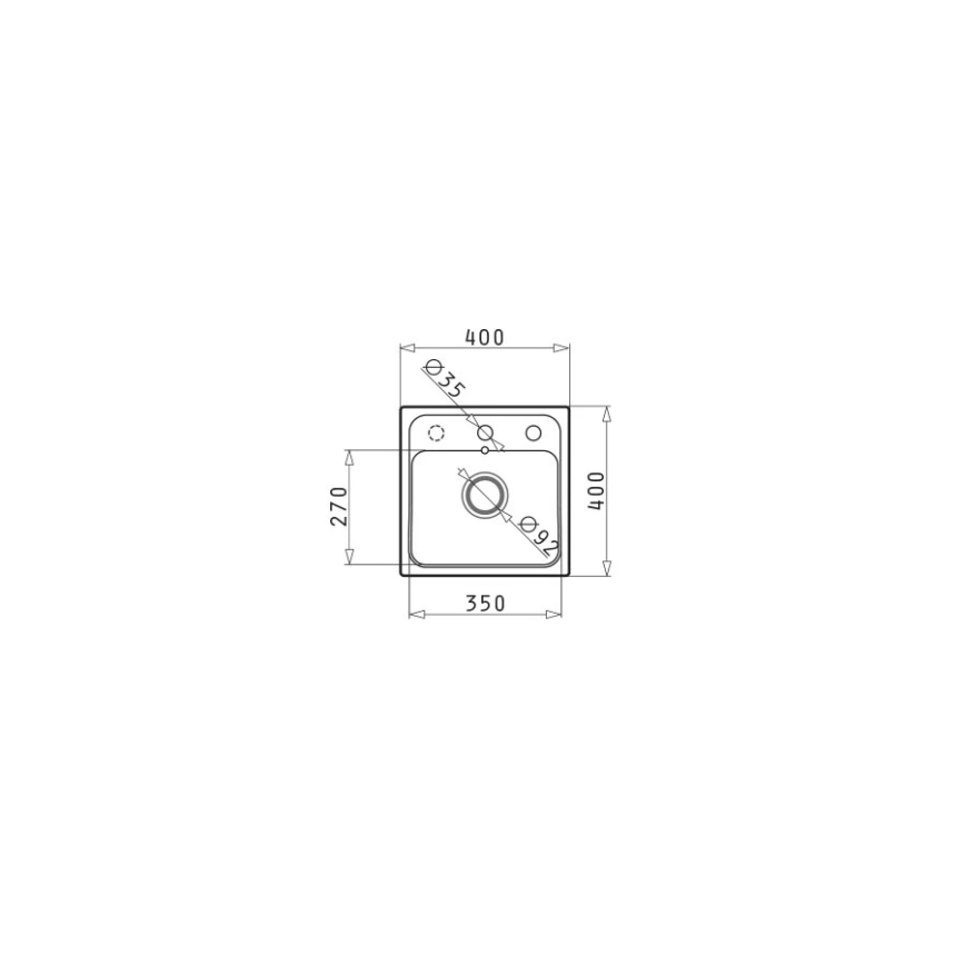 Pyramis 70168201 - Кухненска мивка CAMEA MINI 40x40 см гранит/черен