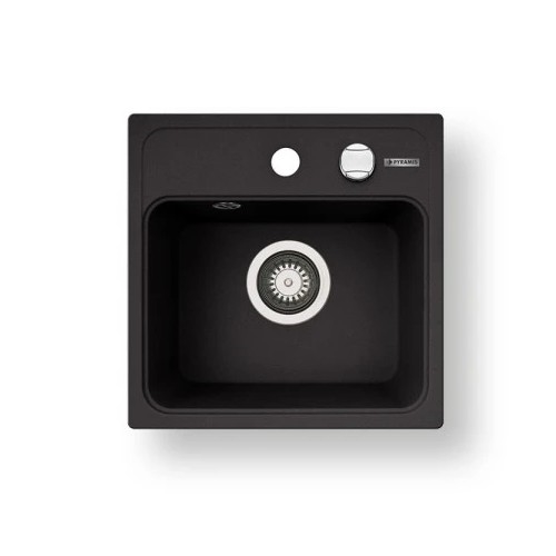 Pyramis 70168201 - Кухненска мивка CAMEA MINI 40x40 см гранит/черен