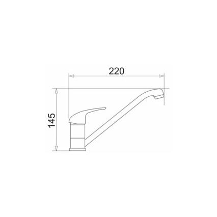 Pyramis 90918401 - Кран за мивка ASALIA черен