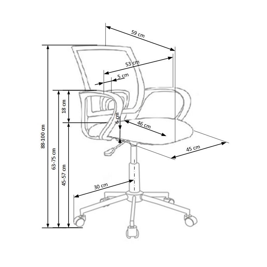 Пъстроцветен офисен стол SIRAQ