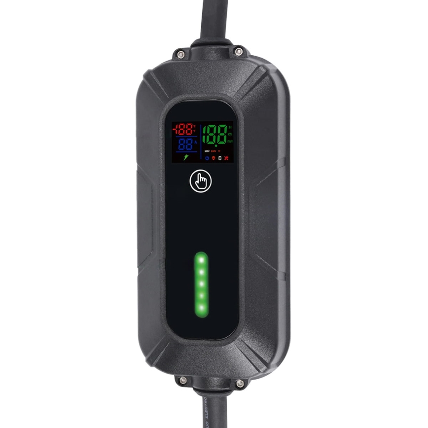Пътна зарядна станция за електромобили EV/PHEV AC Type 2 16A/380V 11kW IP55 5 м + адаптер 230V 3,7kW + калъф