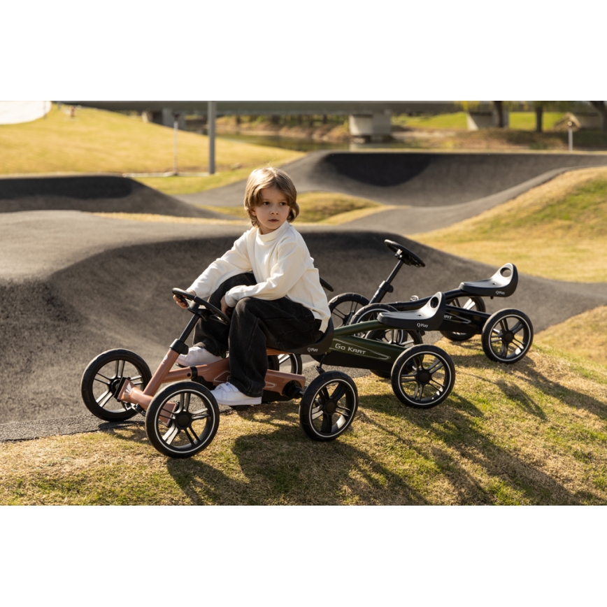QPlay - Детска четириколка GO KART черна