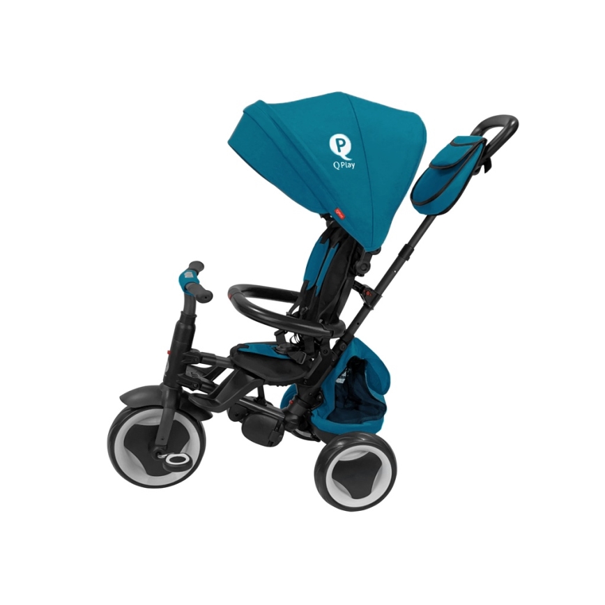 QPlay - Детска триколка 3 в 1 RITO EVA PLUS тюркоазена