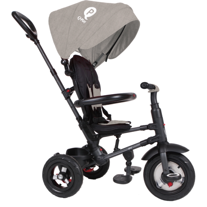 QPlay - Детска триколка 3в1 RITO AIR сив