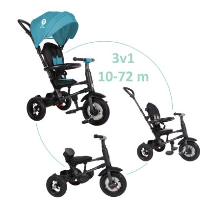 QPlay - Детска триколка 3в1 RITO AIR тюркоаз