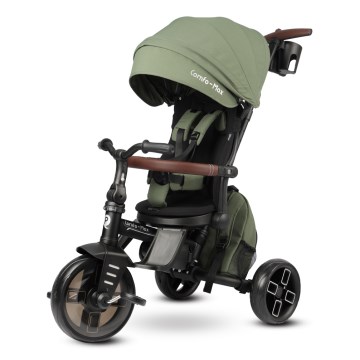 QPlay - Детска триколка 8-в-1 COMFO MAX зелена